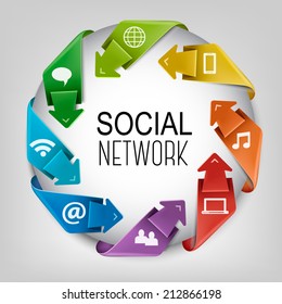 Business social network concept. Vector.