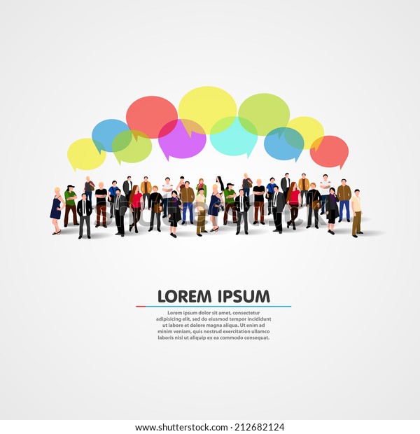 Business Social Networking Communication Concept Vector ...