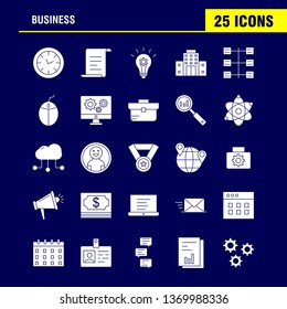 Business Solid Glyph Icon for Web, Print and Mobile UX/UI Kit. Such as: Business, Time, Clock, Timer, File, Work, Business, Document, Pictogram Pack. - Vector