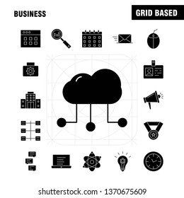 Business Solid Glyph Icon for Web, Print and Mobile UX/UI Kit. Such as: Business, Time, Clock, Timer, File, Work, Business, Document, Pictogram Pack. - Vector