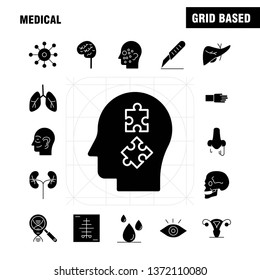 Business  Solid Glyph Icons Set For Infographics, Mobile UX/UI Kit And Print Design. Include: Avatar, Chat, Message, Conversation, Laptop, Pie Chart, Computer, Collection Modern Infographic Logo and P