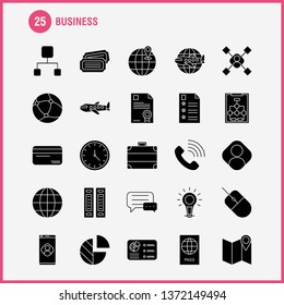 Business  Solid Glyph Icons Set For Infographics, Mobile UX/UI Kit And Print Design. Include: Laptop Graph, Graph, Laptop, Computer, Dart Game, Focus, Eps 10 - Vector
