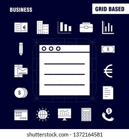 Business  Solid Glyph Icons Set For Infographics, Mobile UX/UI Kit And Print Design. Include: Cloud, Money, Dollar, Coin, Gear, Money, Idea, Bulb, Collection Modern Infographic Logo and Pictogram. - V