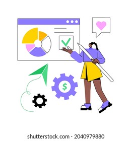 Business solution abstract concept vector illustration. Business support, problem solving, decision making, management sofware suit, B2B IT cloud-based service, target customer abstract metaphor.