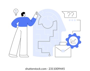 Business solution abstract concept vector illustration. Business support, problem solving, decision making, management sofware suit, B2B IT cloud-based service, target customer abstract metaphor.