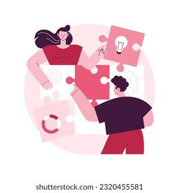 Business solution abstract concept vector illustration. Business support, problem solving, decision making, management sofware suit, B2B IT cloud-based service, target customer abstract metaphor.