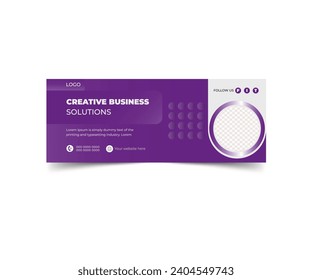 Business solution agency facebook cover and web banner template