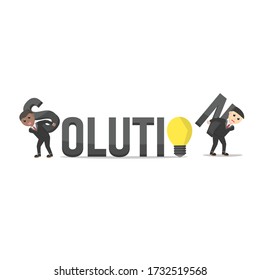 business solution design character on white background