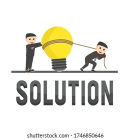 business solution design character on white background 