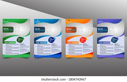 Diseño de plantilla de viajero de soluciones empresariales de 4 colores