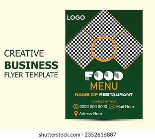 Business Solution Flyer Template Design. Business flyer design template for poster flyer. Graphic design layout with graphic elements and space for photo background. 