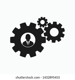 Business solution icon. Flat style vector EPS.