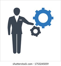 Business solution icon (vector illustration)
