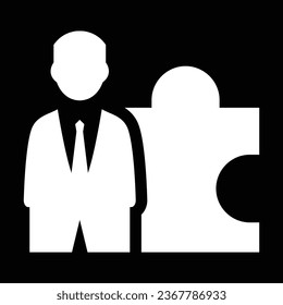 Icono de solución de negocio, icono de solución de negocio vector, ilustración de vector de solución de negocio