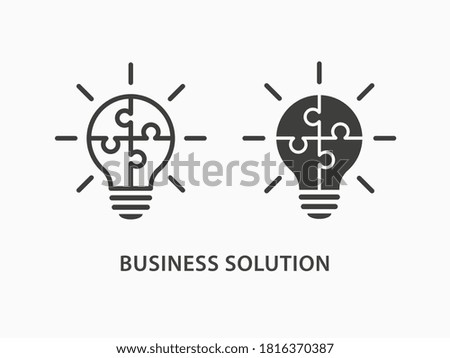 Business solution icon. Vector illustration on white background.