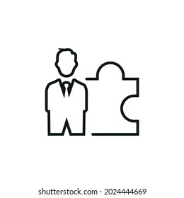Business solution icon, vector business solution line icon, business solution line vector illustration