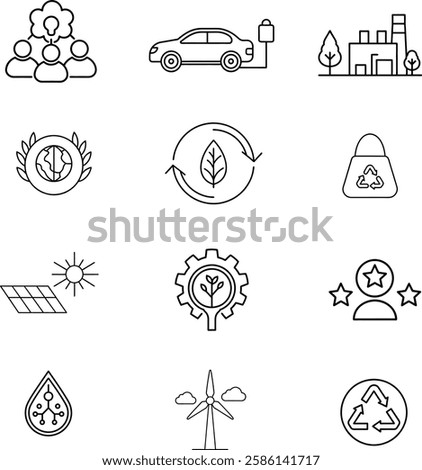 business solution innovation idea icon set.