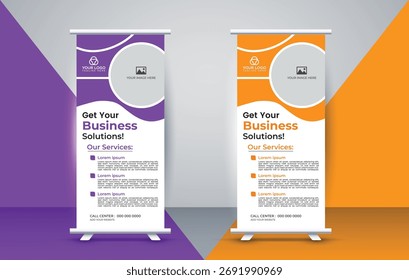 Modelo de Banner de Rollup de Soluções Corporativas
