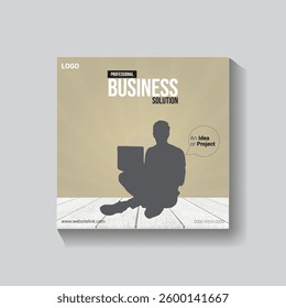 Business solution social media post template