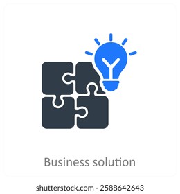 Business Solution and success icon concept