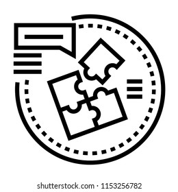 Business solution vector illustration in line stroke design
