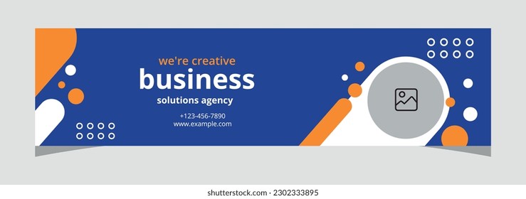 Business solutions agency linkedin banner template