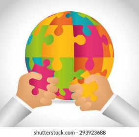 Business solutions design, vector illustration eps 10.