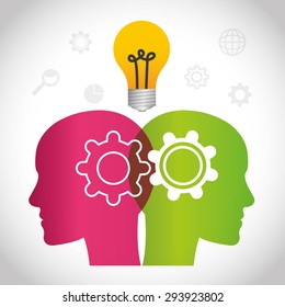 Business solutions design, vector illustration eps 10.