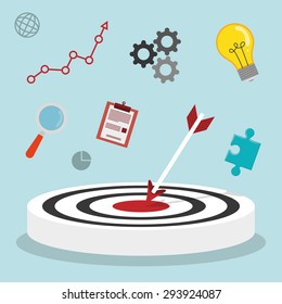 Business solutions design, vector illustration eps 10.