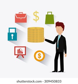 Business Solutions design, vector illustration eps 10.