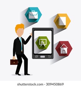Business Solutions design, vector illustration eps 10.