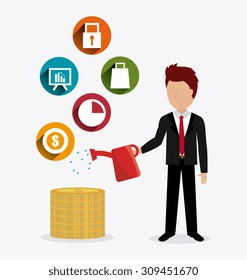Business Solutions design, vector illustration eps 10.