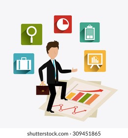 Business Solutions design, vector illustration eps 10.