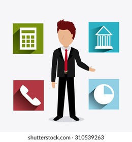 Business Solutions design, vector illustration eps 10.