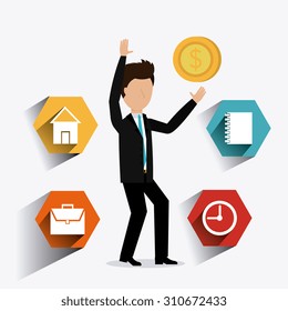 Business Solutions design, vector illustration eps 10.