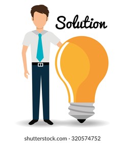 Business solutions graphic design, vector illustration eps10.