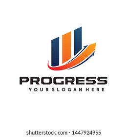 Business Solutions, Business Grow, Business Progress Logo Vector
