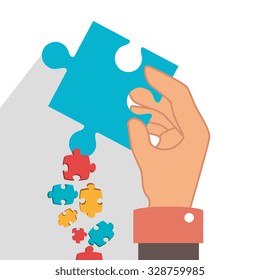 Business solutions icons design, vector graphic eps10.