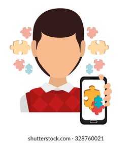Business solutions icons design, vector graphic eps10.