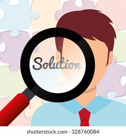 Business solutions icons design, vector graphic eps10.