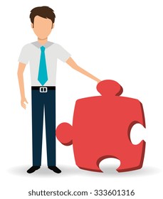 Business solutions with icons design, vector illustration graphic eps10