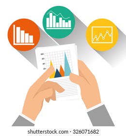 Business solutions and ideas graphic design, vector illustration