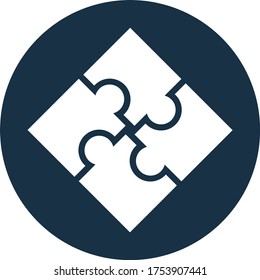 Business solutions or puzzle vector icon