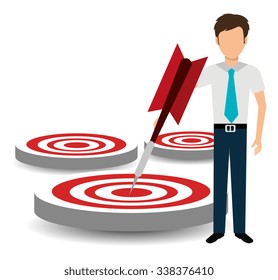 Business solutions and teamwork graphic design, vector illustration