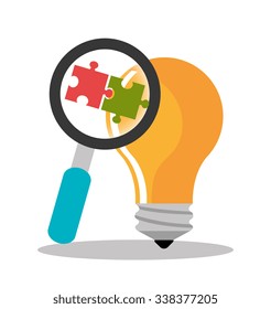 Business solutions and teamwork graphic design, vector illustration