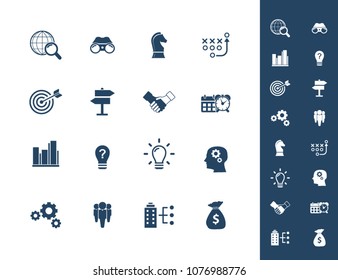 Business Solutions - vector icon set.