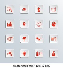 Business Solutions - vector icon set.
