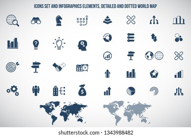 Business Solutions - vector icon set