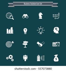 Business Solutions - vector icon set.