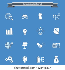 Business Solutions - vector icon set.